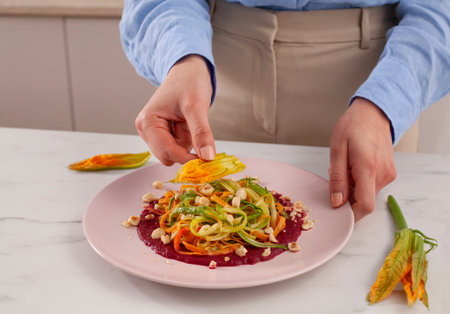 Veggie Zoodle gekookt op de Whirlpool i100 inductiekookplaat - step9