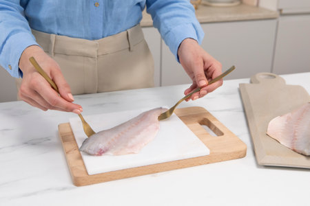 Panert havabbor med valnøtter og mango saus - step4