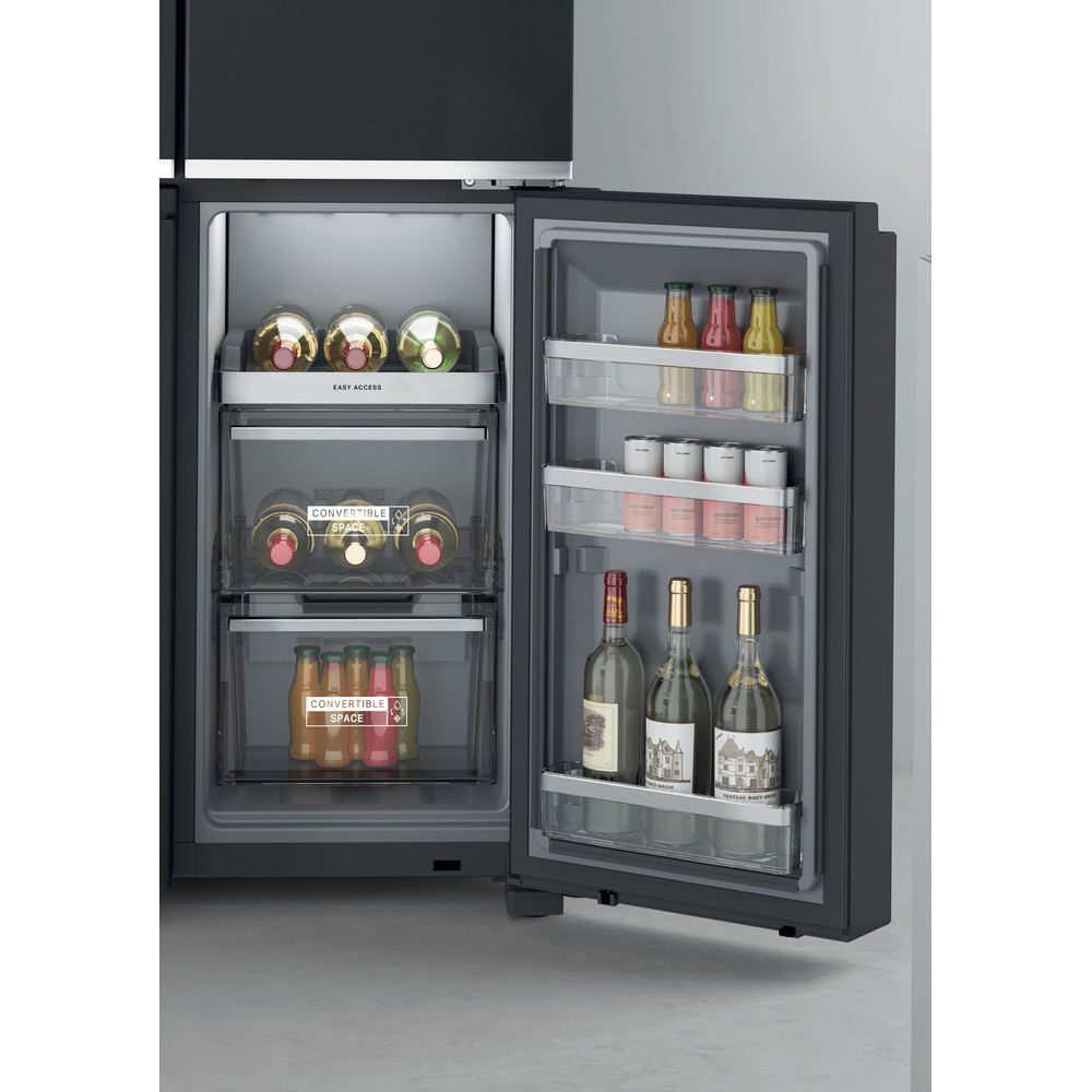 Whirlpool W Collection WQ9I FO1BX UK Fridge Freezer - Black Steel