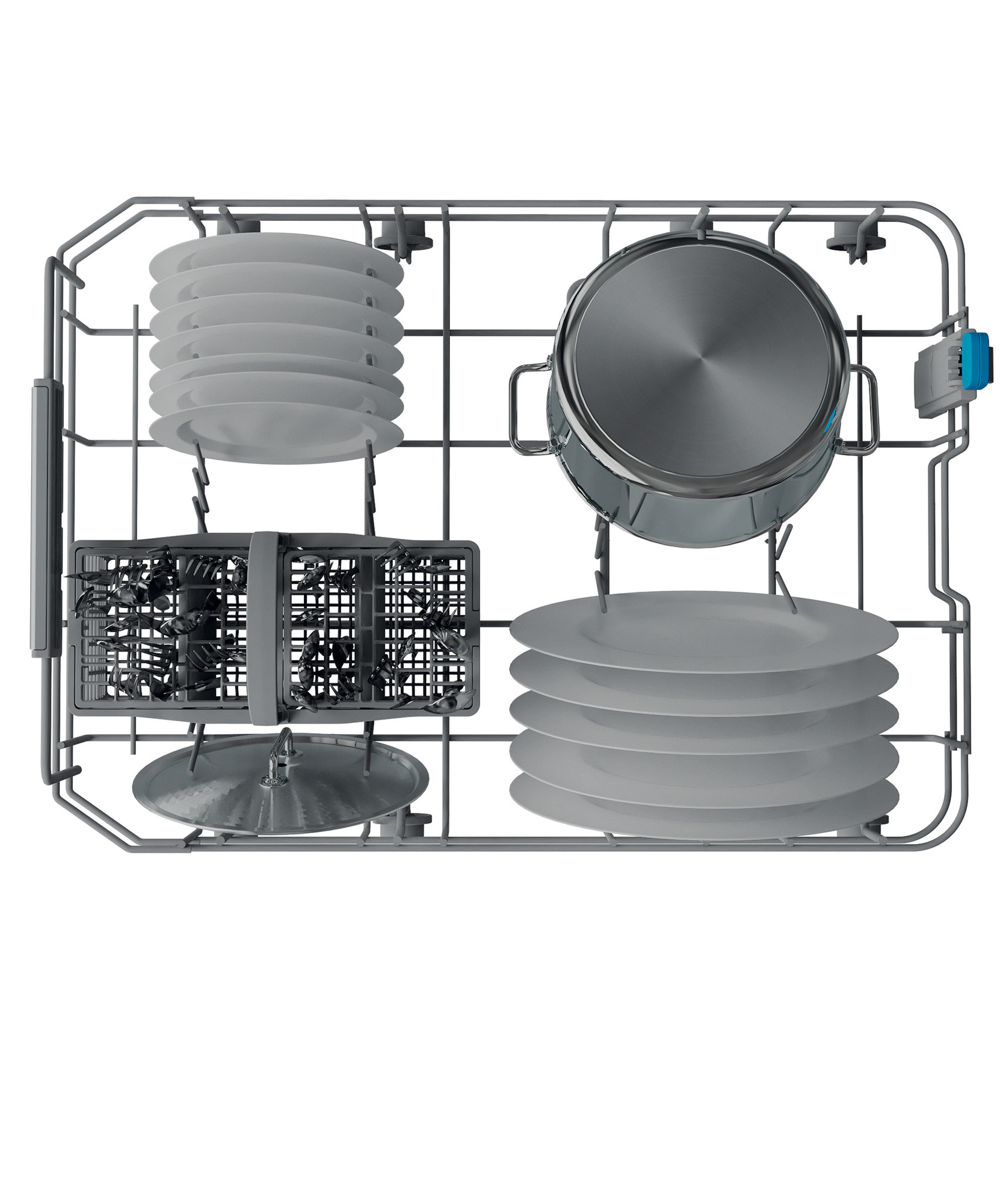 Picture of Indesit DSIO 3T224 E Z UK N Integrated Slimline Dishwasher with 10 Place Settings in Silver