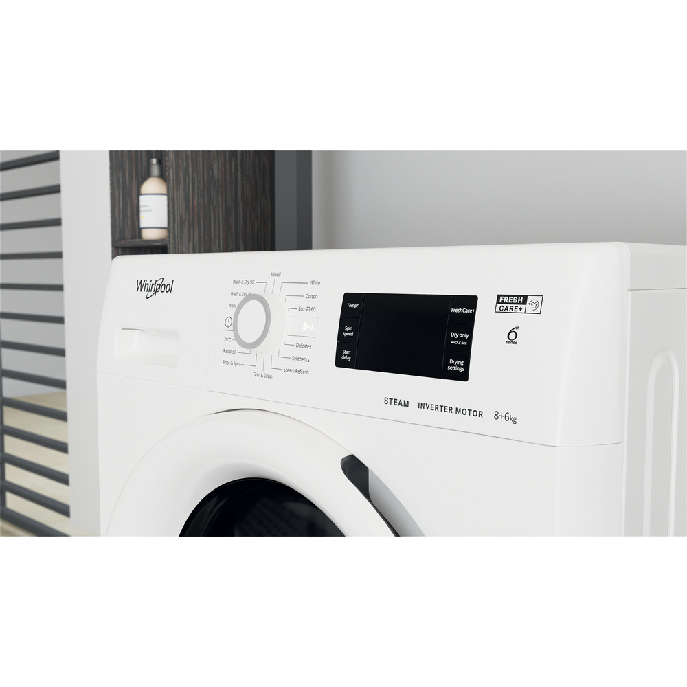 Whirlpool FWDG86148W UK N Washer Dryer 8+6kg 1400rpm - White