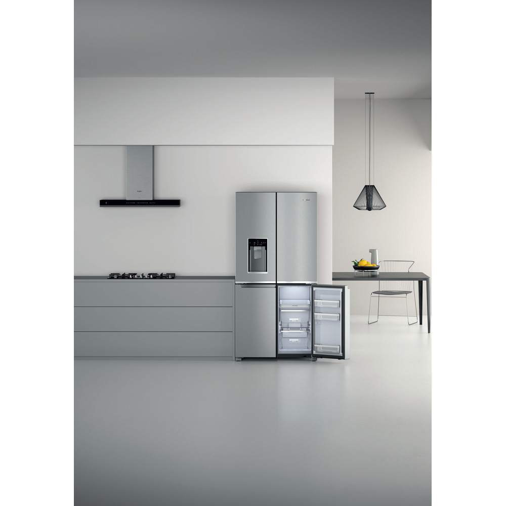 Whirlpool W Collection WQ9I MO1L UK Fridge Freezer - Stainless Steel