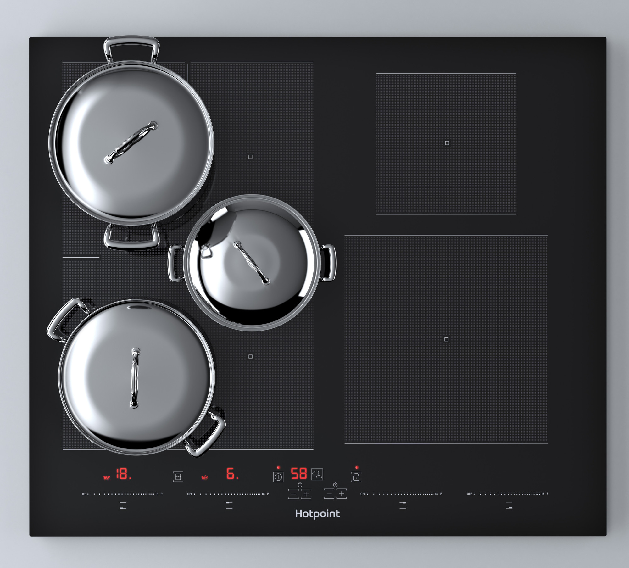 Picture of Hotpoint ACO 654 NE 65cm ActiveCook Induction Hob - Black 