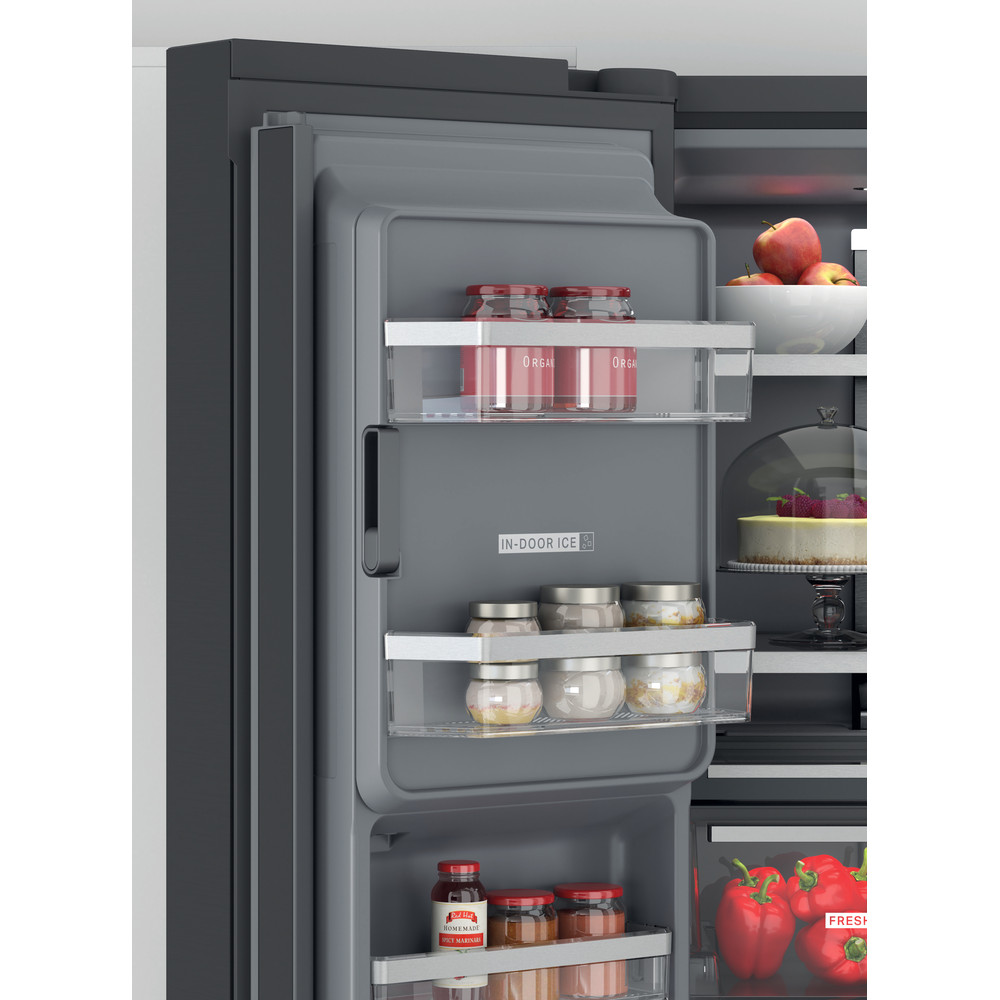 Whirlpool W Collection WQ9I FO1BX UK Fridge Freezer - Black Steel