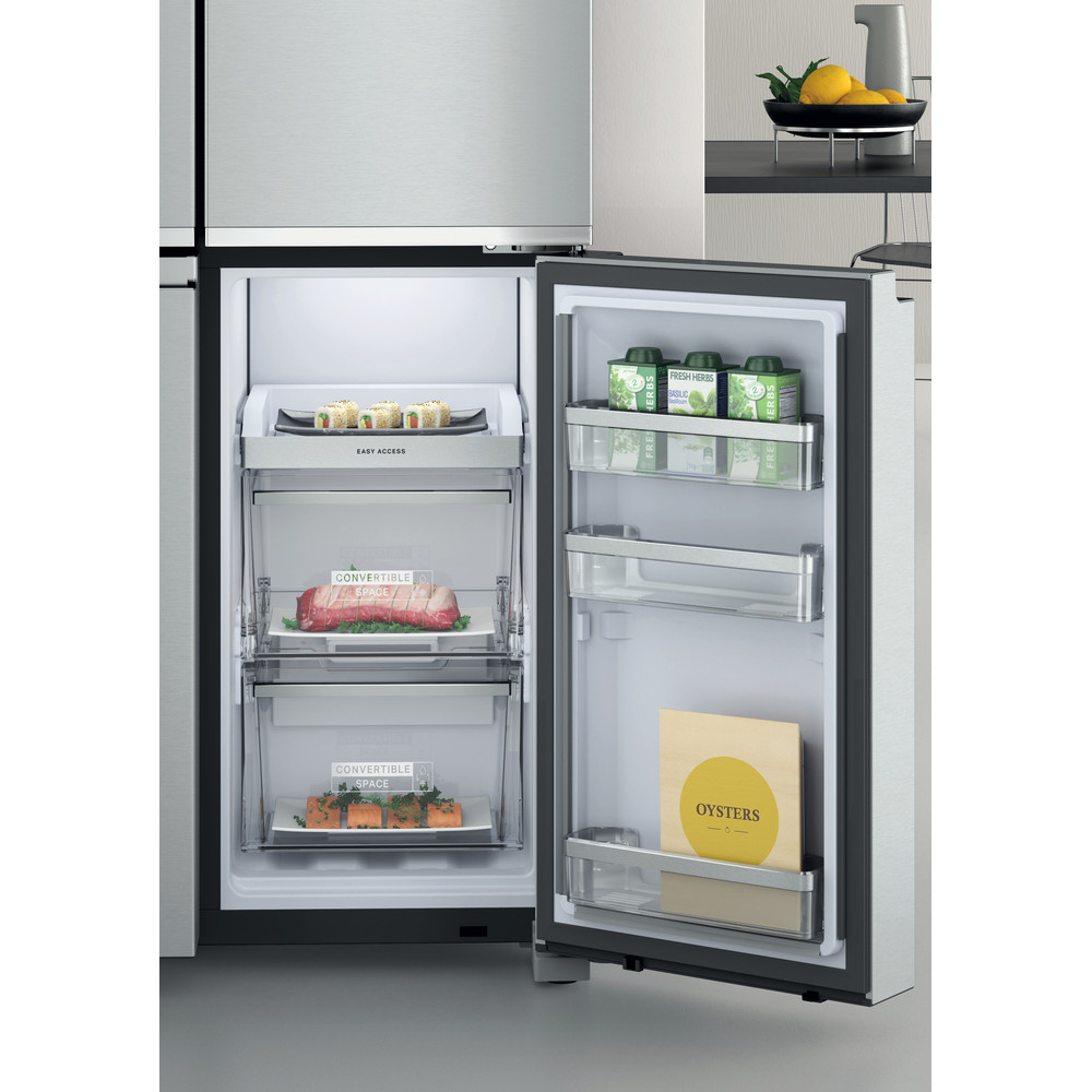 Whirlpool W Collection WQ9I MO1L UK Fridge Freezer - Stainless Steel