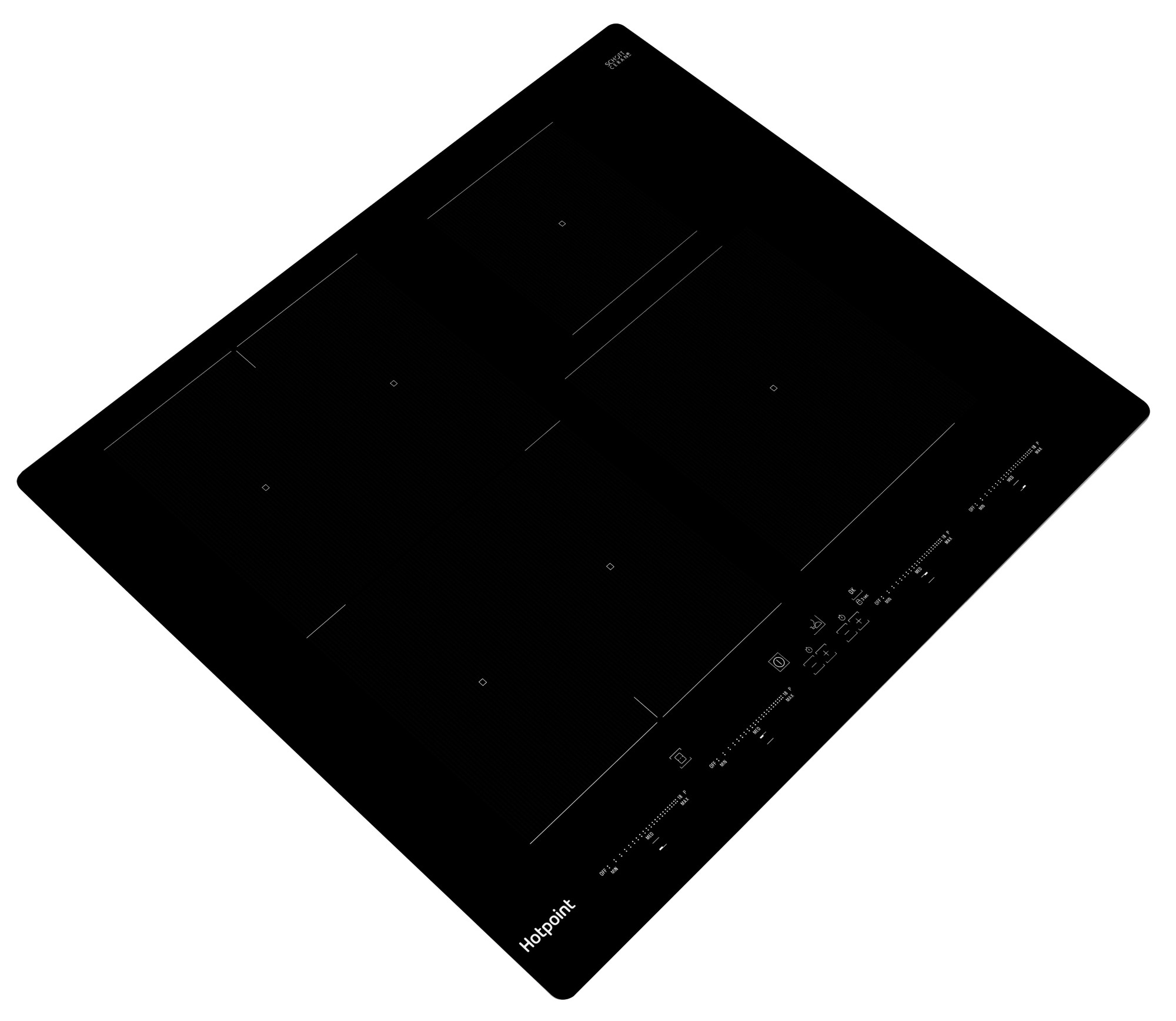 Picture of Hotpoint ACO 654 NE 65cm ActiveCook Induction Hob - Black 