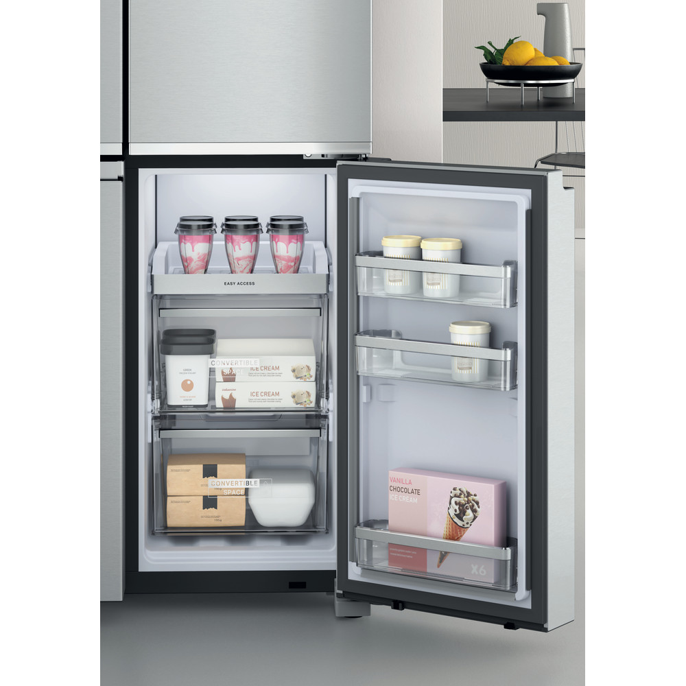 Whirlpool W Collection WQ9I MO1L UK Fridge Freezer - Stainless Steel