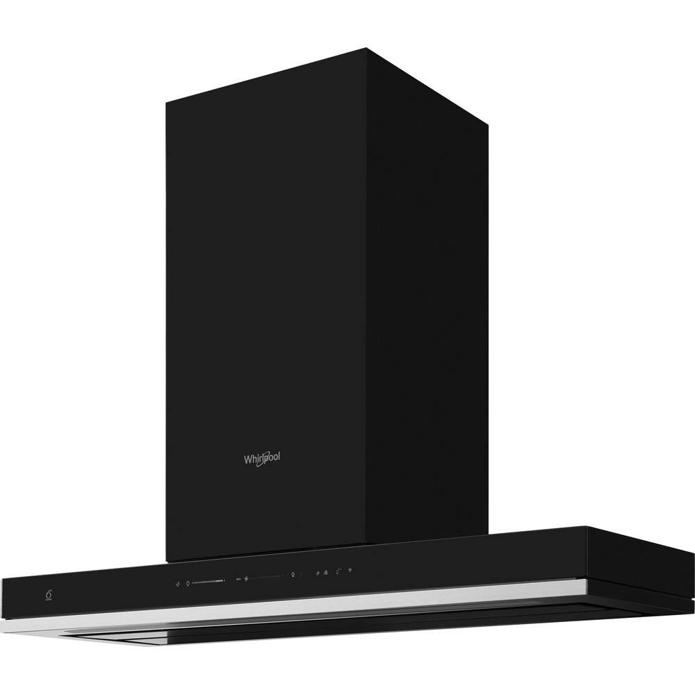 Whirlpool W Collection WHSS 90F L T C K Cooker Hood 90cm - Black