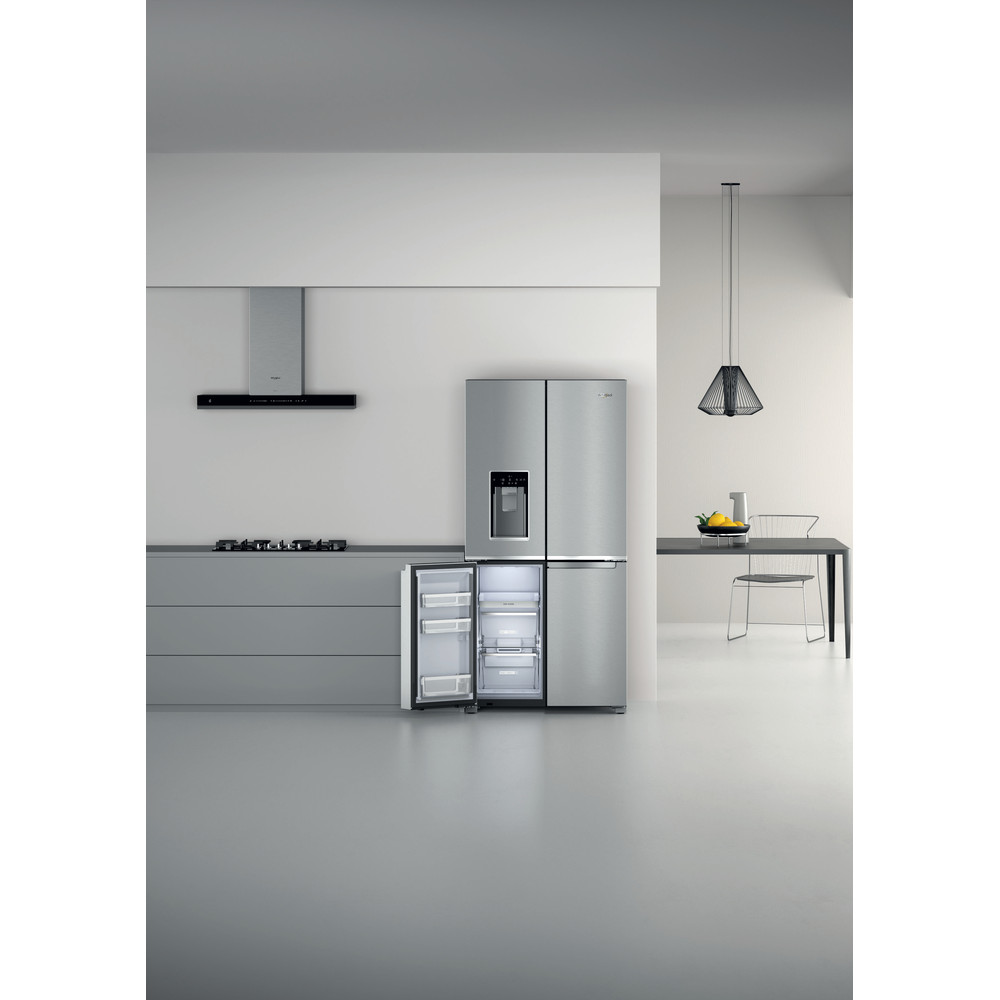 Whirlpool W Collection WQ9I MO1L UK Fridge Freezer - Stainless Steel