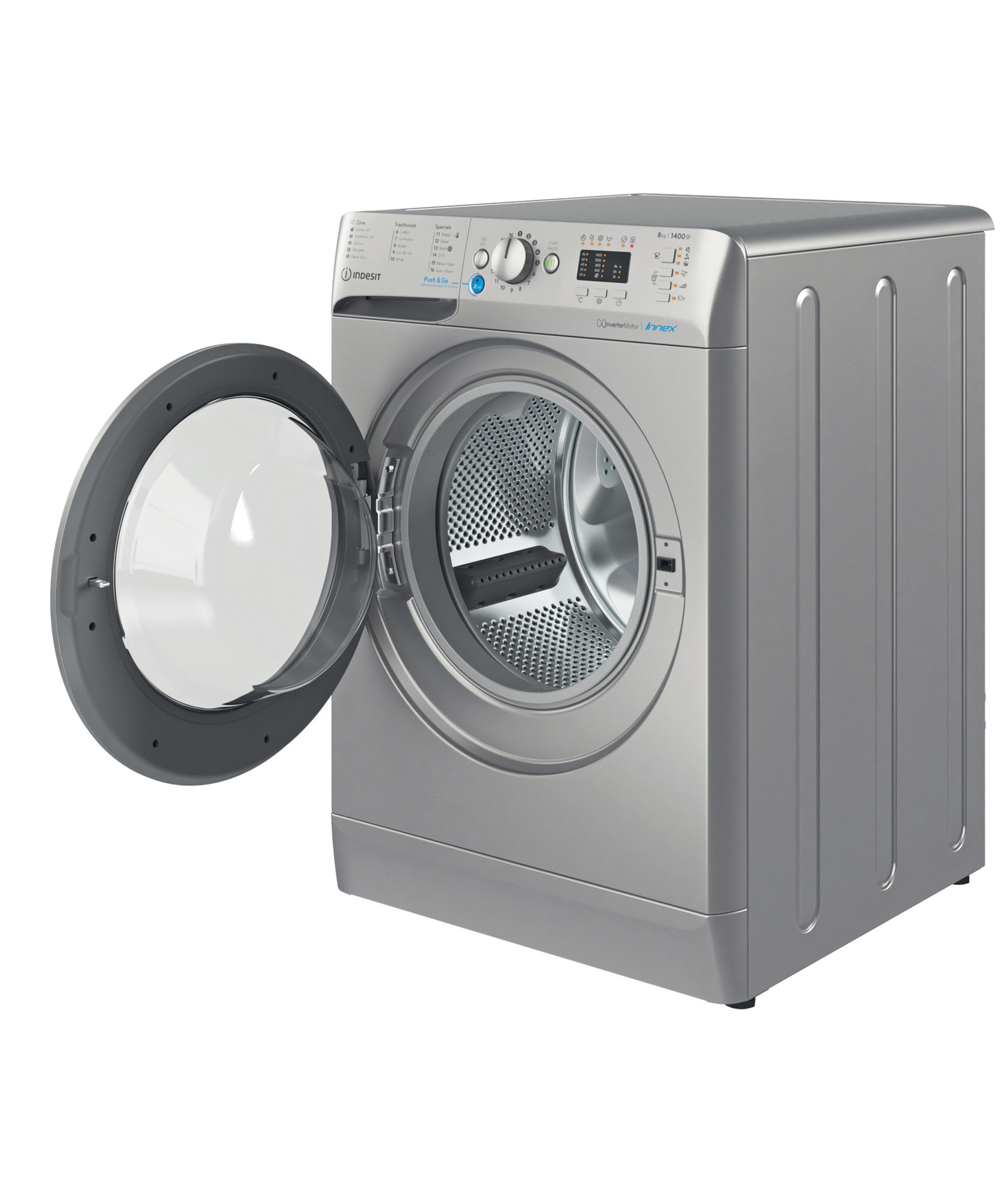 Picture of Indesit BWA 81485X S UK N 8kg Freestanding Washing Machine in Silver