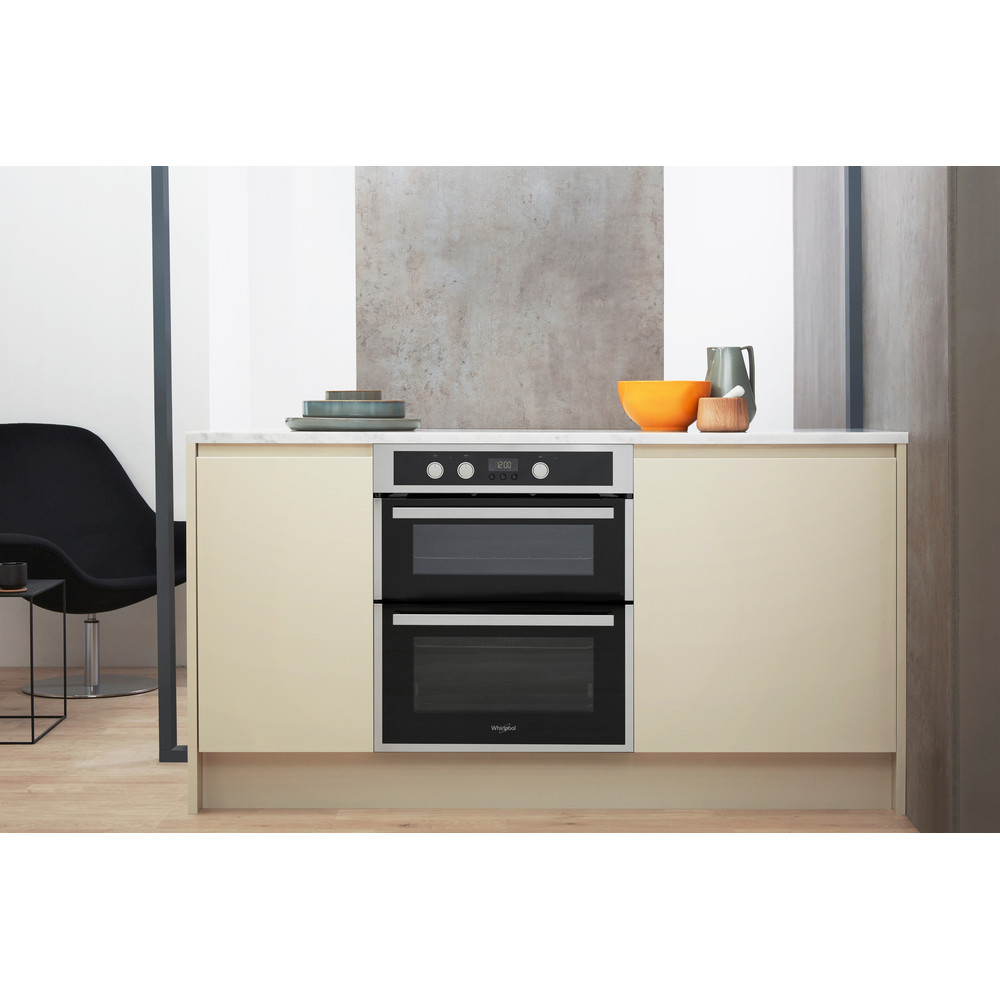 Whirlpool AKL 307 IX Built-Under Double Oven - Inox and Black