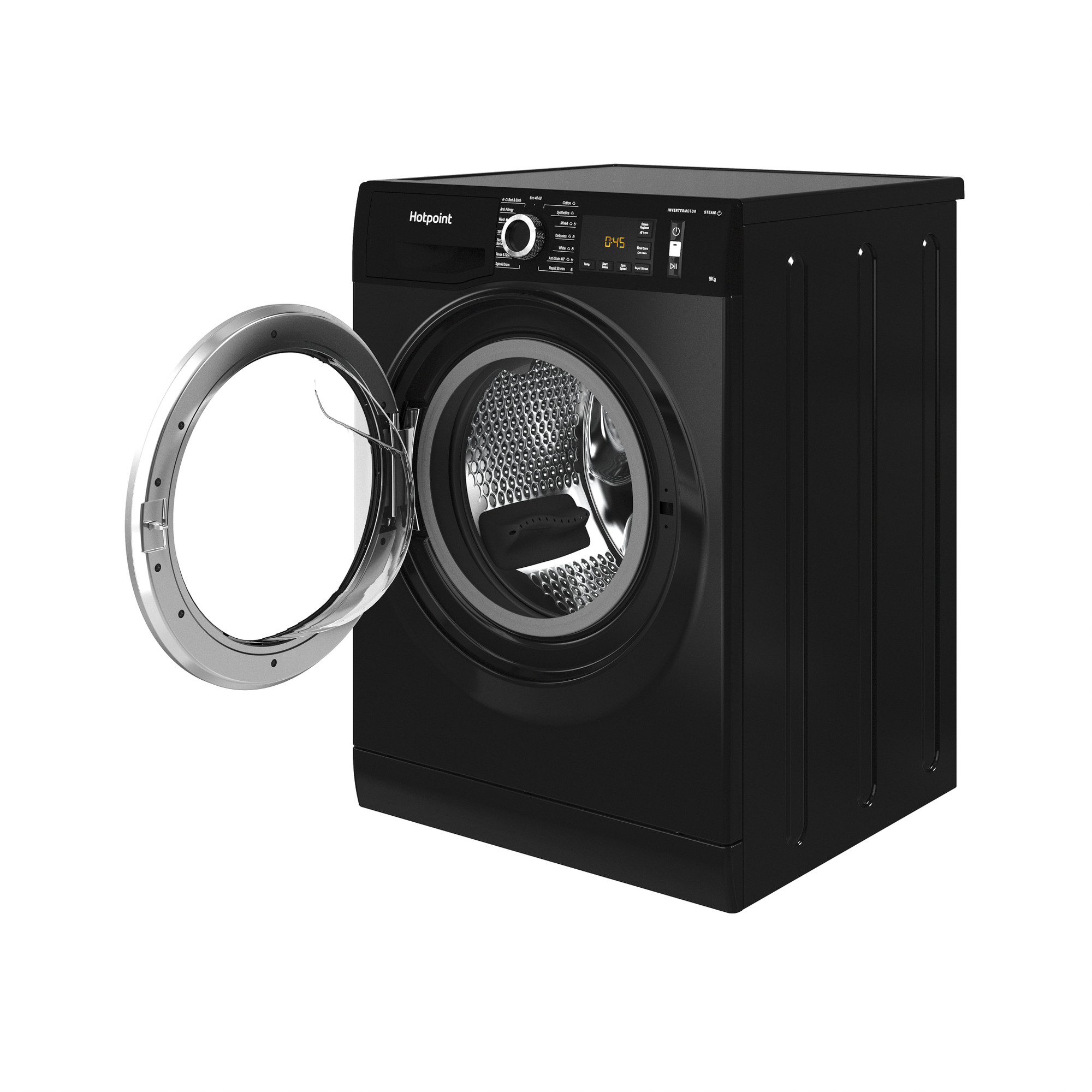 Picture of Hotpoint ActiveCare NM11946BCAUKN Black 9kg Front Load Washing Machine In Black