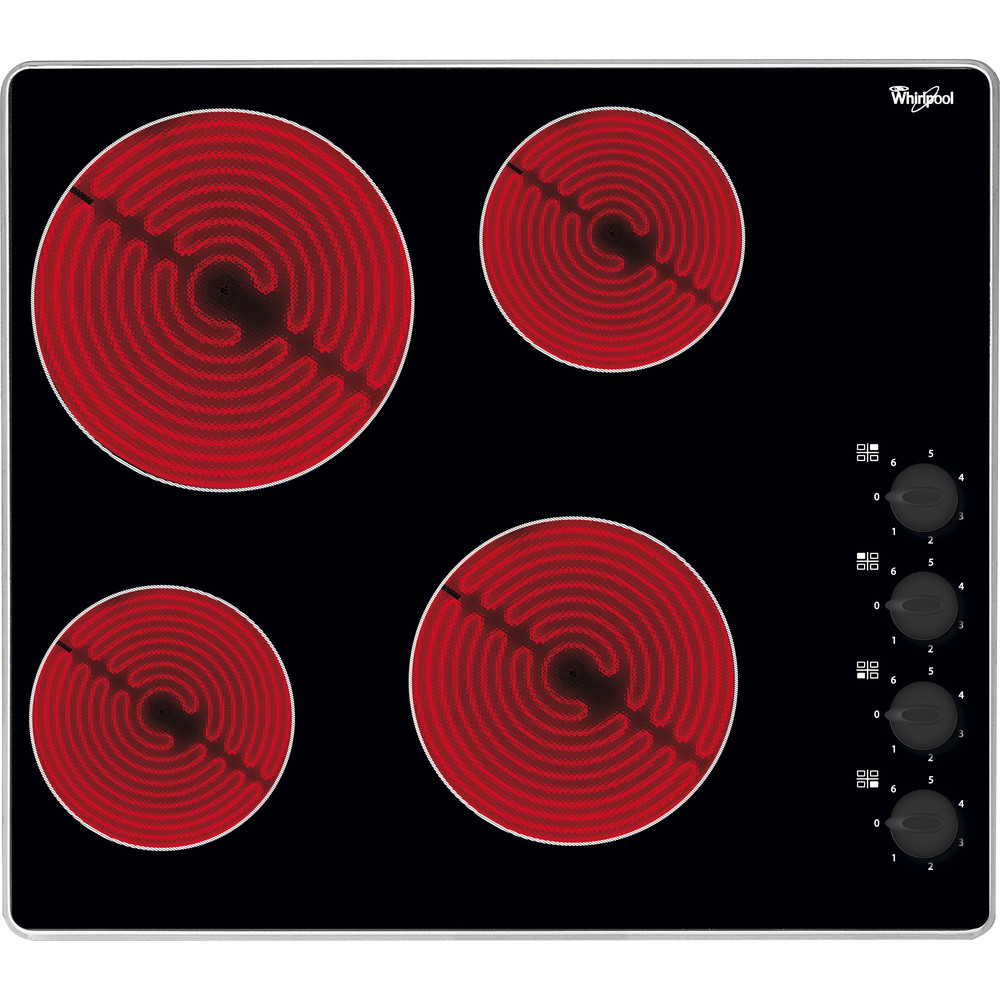 Whirlpool AKM 609 IX Ceramic Hob 4 Zones 60cm - Black