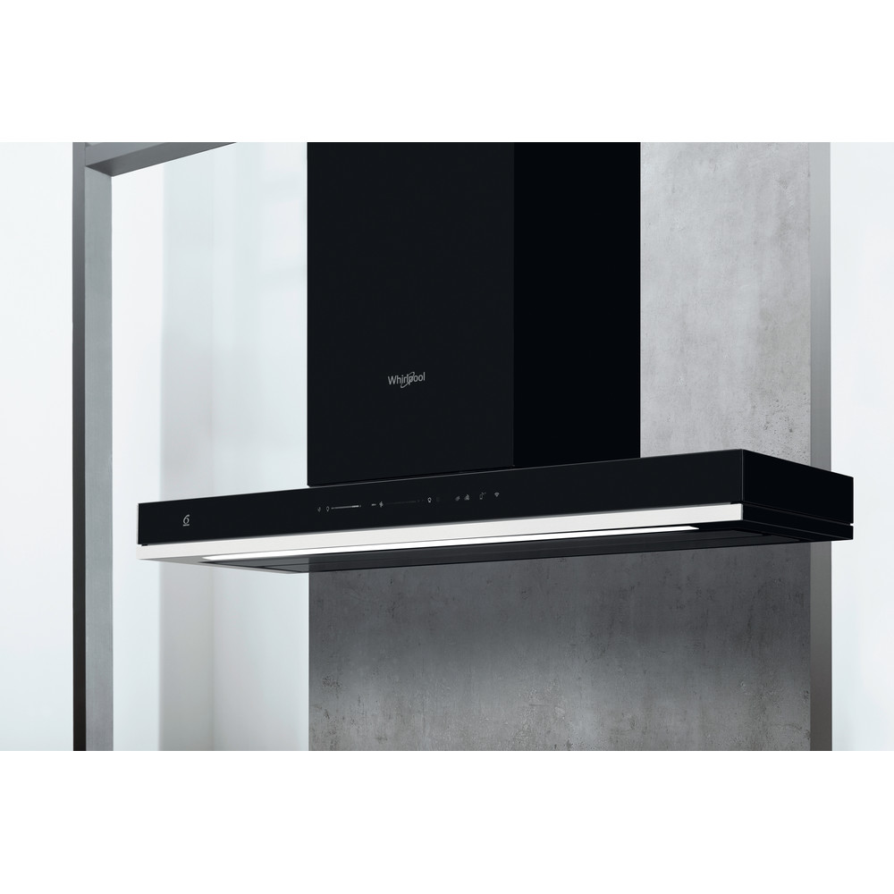 Whirlpool W Collection WHSS 90F L T C K Cooker Hood 90cm - Black