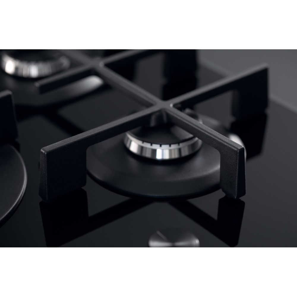 Whirlpool W Collection GOWL 758/NB Hob 5 Burners Gas on Glass 75cm - Black