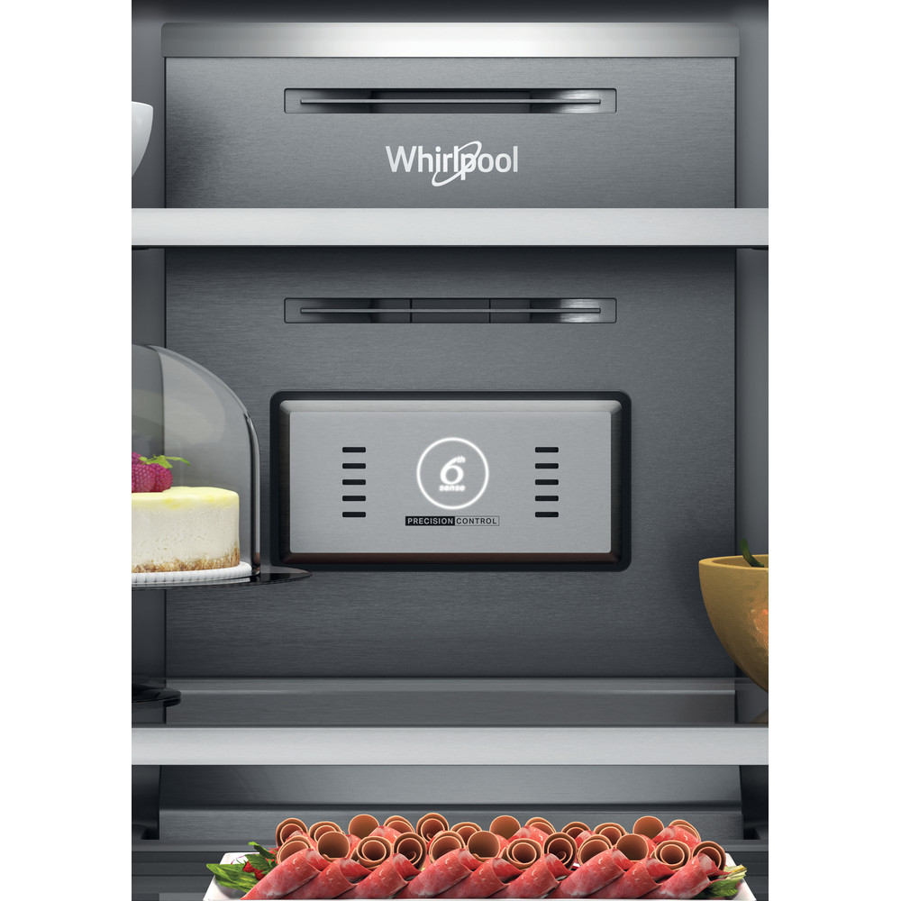 Whirlpool W Collection WQ9I FO1BX UK Fridge Freezer - Black Steel