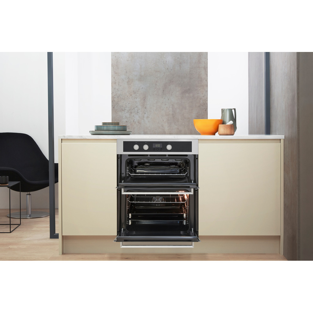 Whirlpool AKL 307 IX Built-Under Double Oven - Inox and Black