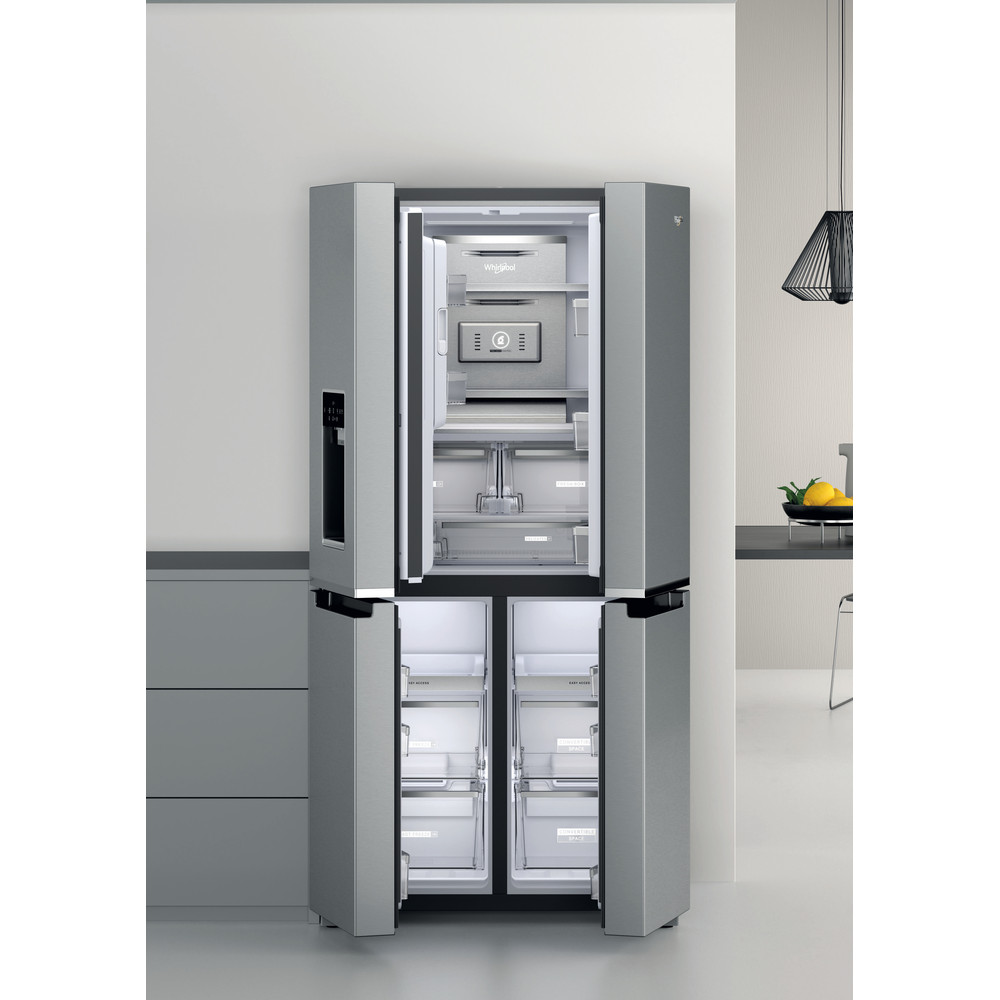 Whirlpool W Collection WQ9I MO1L UK Fridge Freezer - Stainless Steel