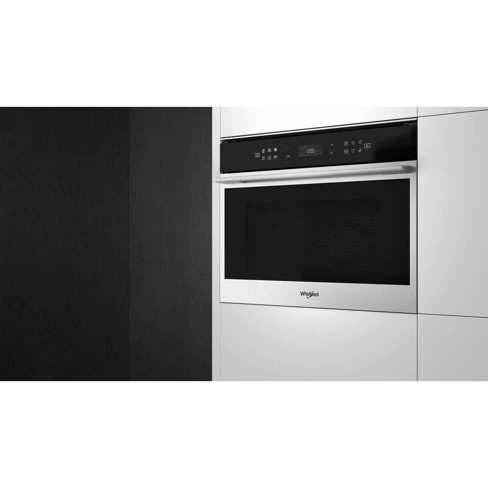 Whirlpool W Collection W7 MW461 UK Built-in Microwave Oven - Stainless Steel