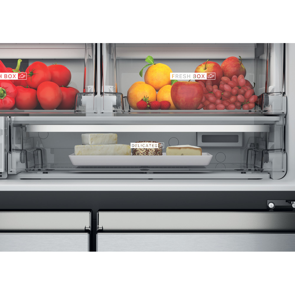 Whirlpool W Collection WQ9I MO1L UK Fridge Freezer - Stainless Steel