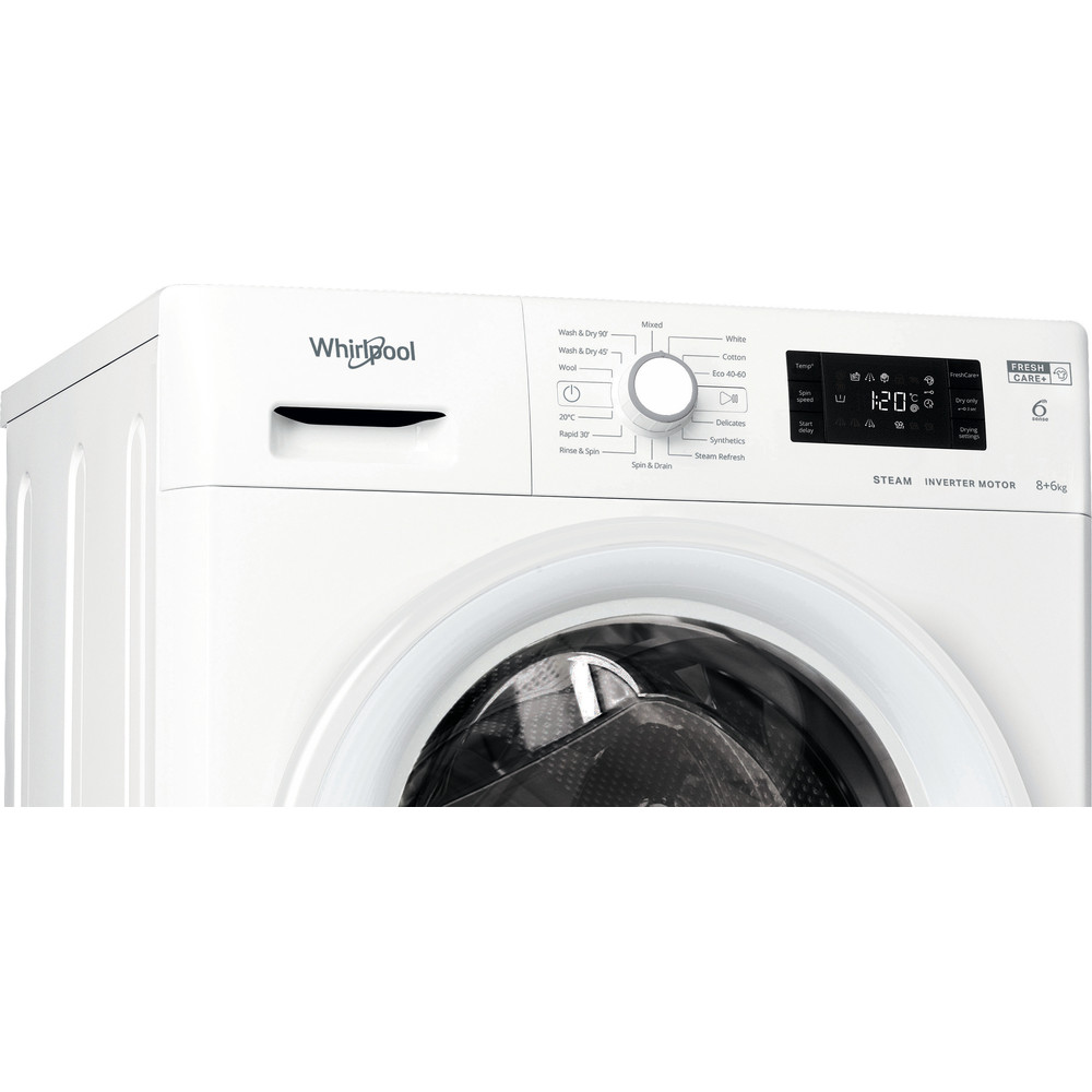 Whirlpool FWDG86148W UK N Washer Dryer 8+6kg 1400rpm - White