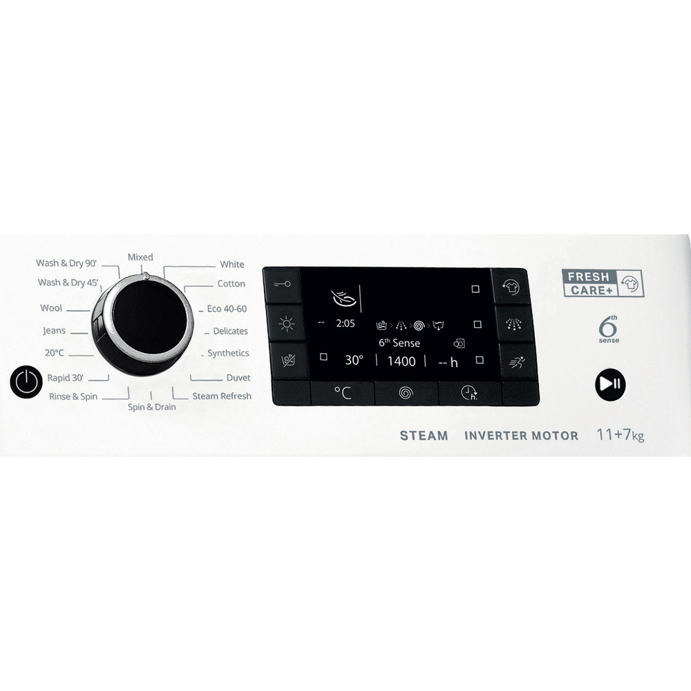 Whirlpool FWDD117168W UK N Washer Dryer 11+7kg 1600rpm - White