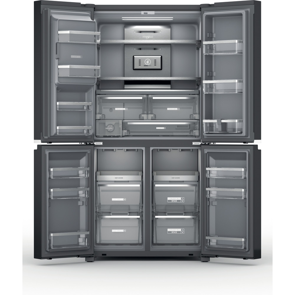 Whirlpool W Collection WQ9I FO1BX UK Fridge Freezer - Black Steel