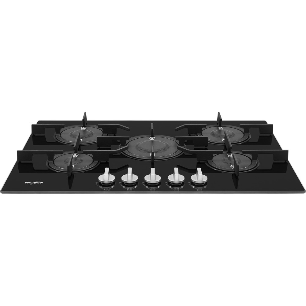 Whirlpool POW 75D2/NB Gas Hob 5 Burners 75cm - Black