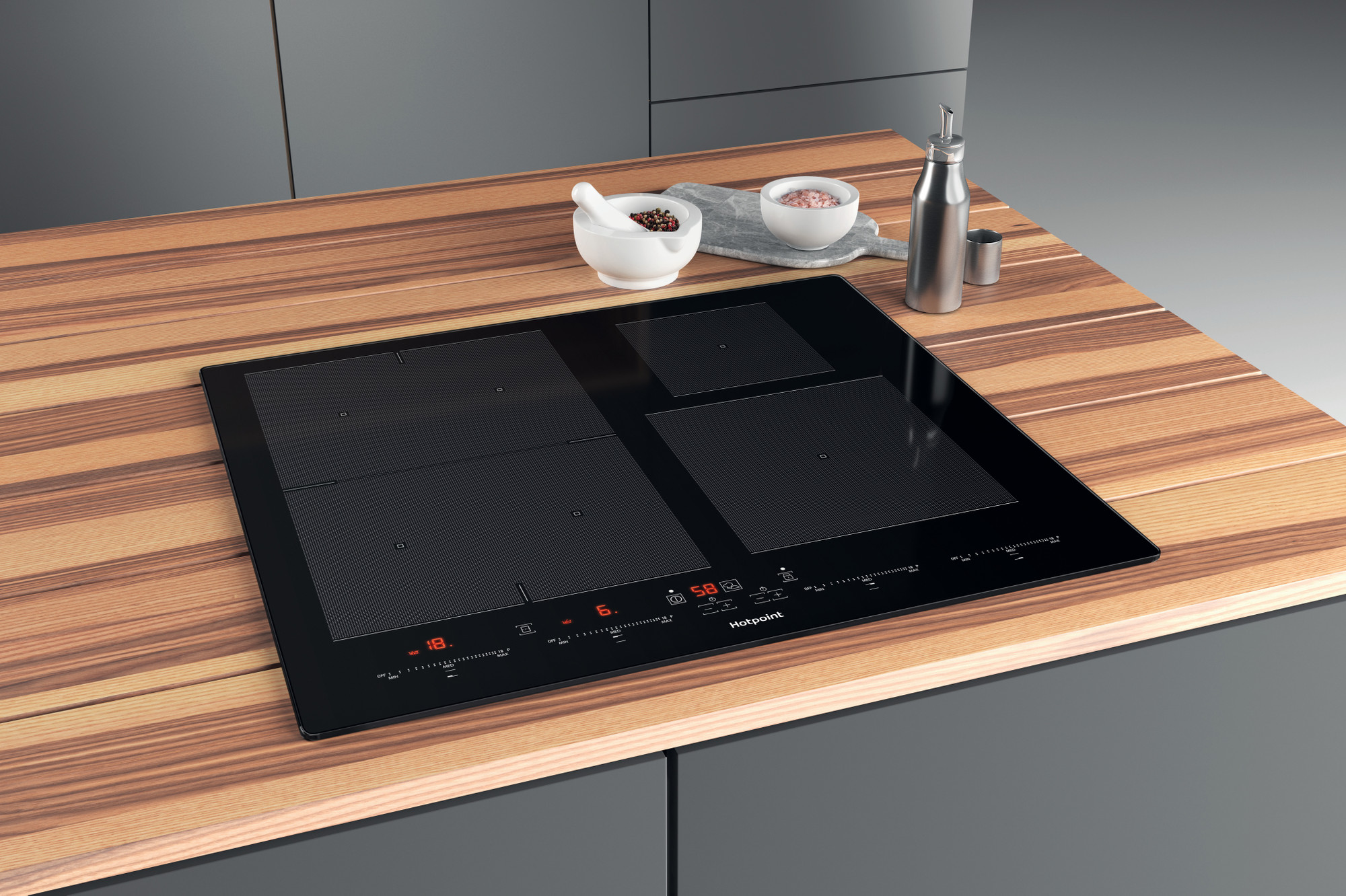 Picture of Hotpoint ACO 654 NE 65cm ActiveCook Induction Hob - Black 