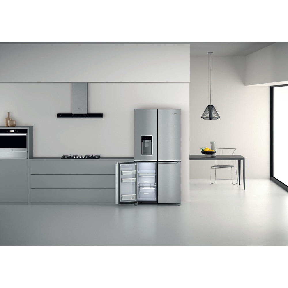Whirlpool W Collection WQ9I MO1L UK Fridge Freezer - Stainless Steel