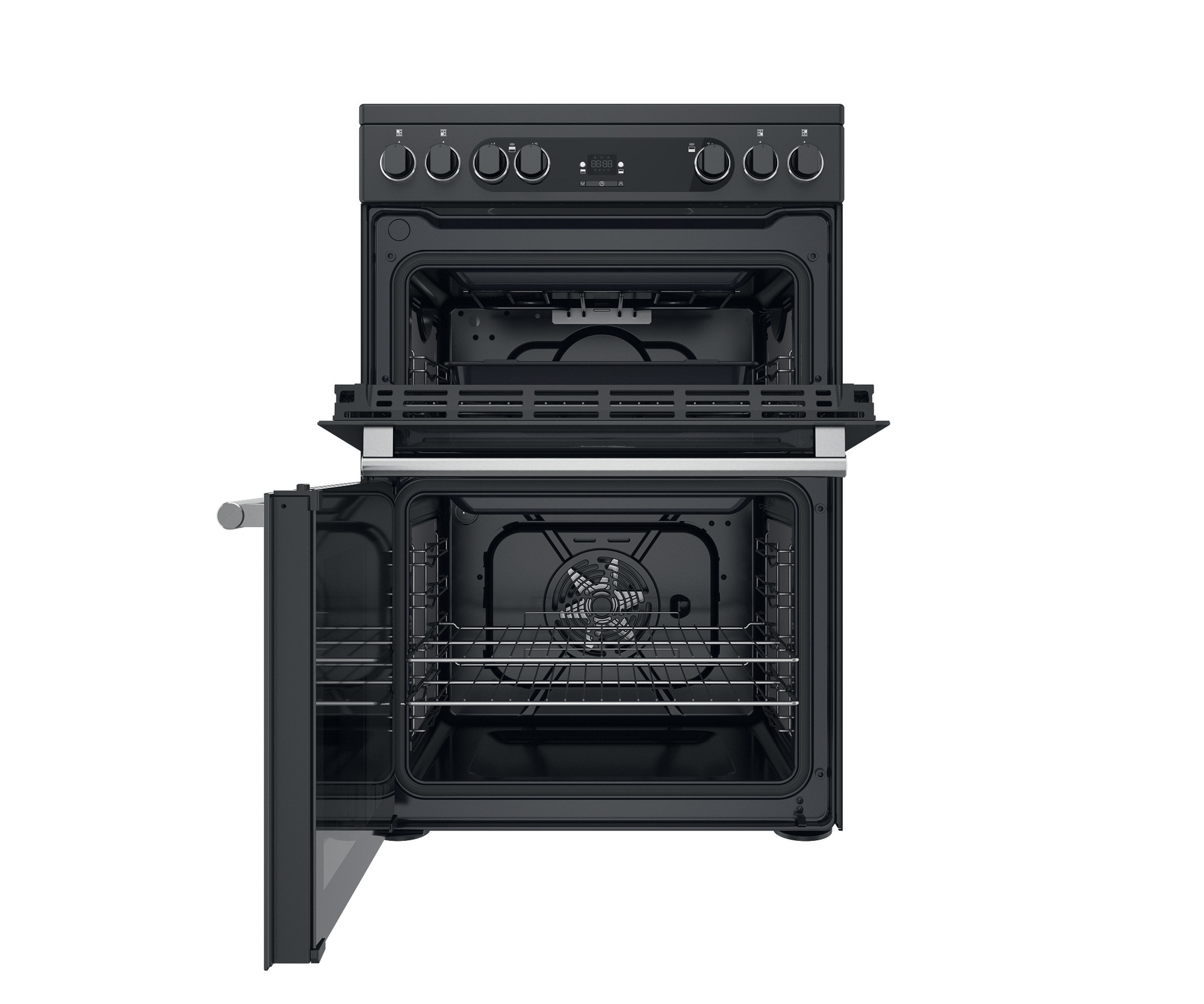 Picture of Hotpoint CD67V9H2CA/UK Electric Freestanding 60cm Double Cooker - Dark Grey Anthracite