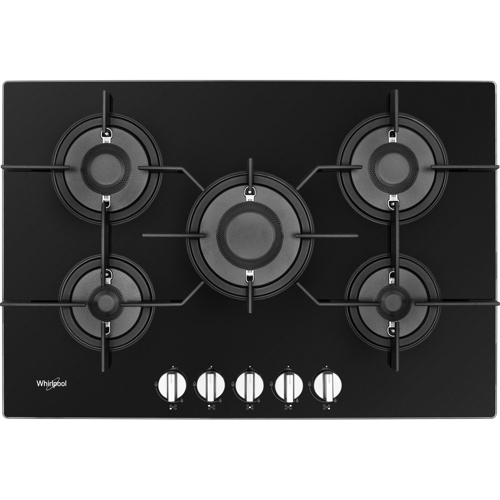 Whirlpool POW 75D2/NB Gas Hob 5 Burners 75cm - Black