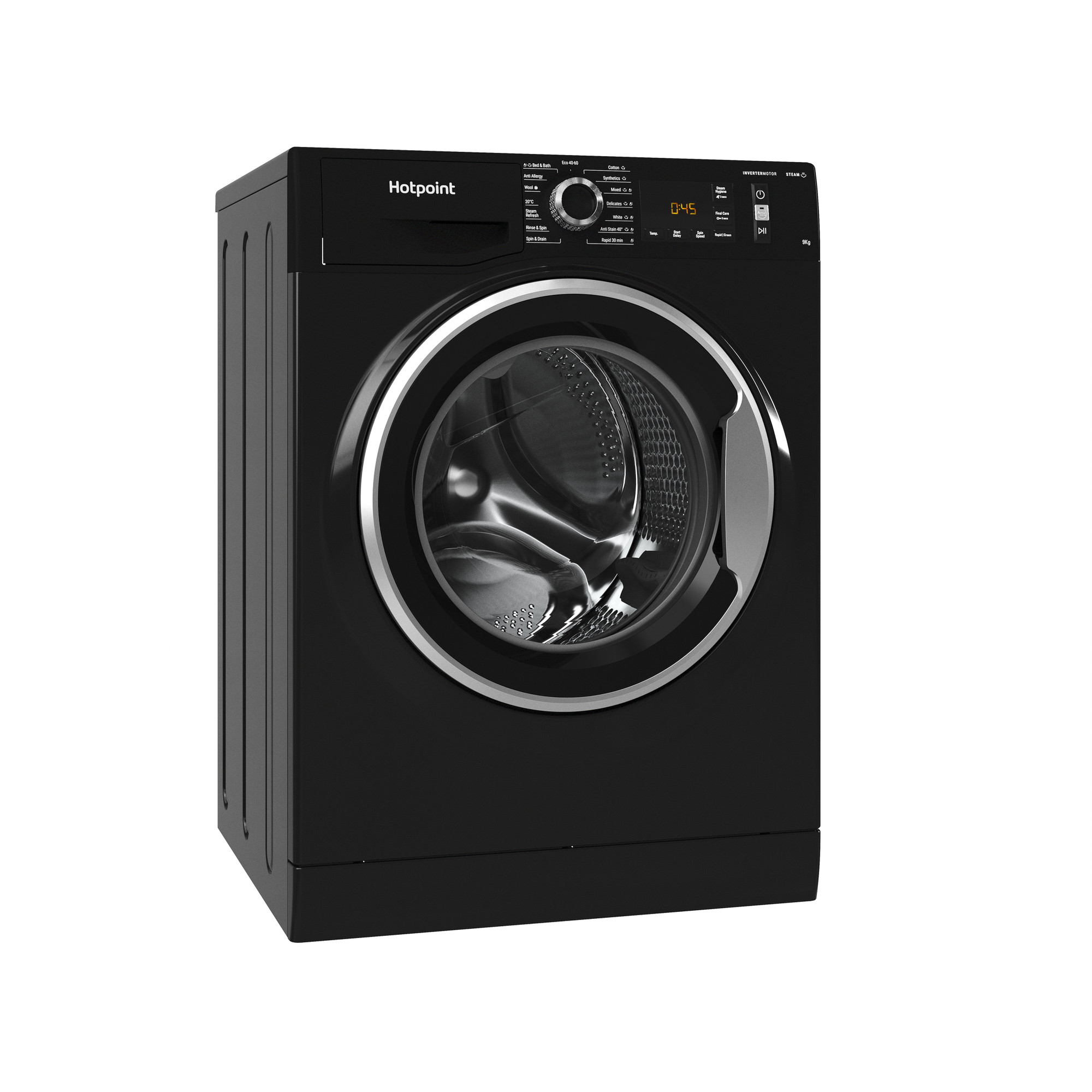 Picture of Hotpoint ActiveCare NM11946BCAUKN Black 9kg Front Load Washing Machine In Black