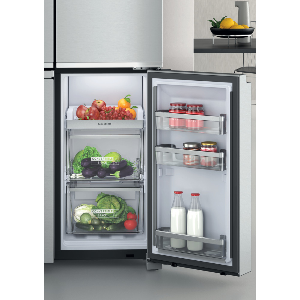 Whirlpool W Collection WQ9I MO1L UK Fridge Freezer - Stainless Steel