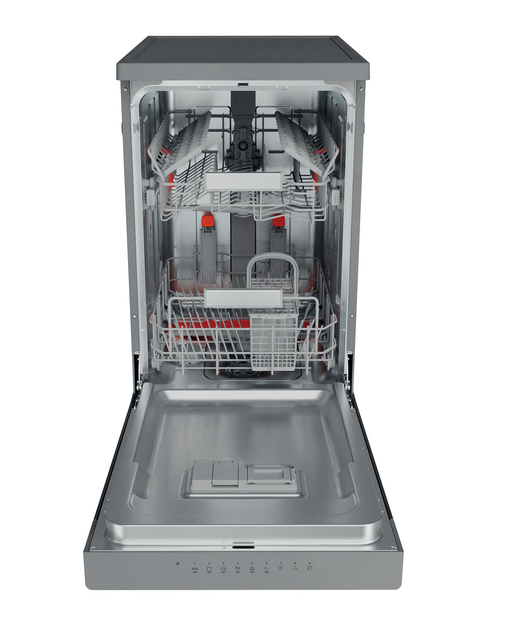 Picture of Hotpoint HSFO 3T223 W X UK N Slimline Dishwasher with 10 Place Settings - Stainless Steel Inox