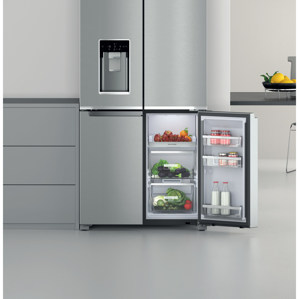 Whirlpool W Collection WQ9I MO1L UK Fridge Freezer - Stainless Steel