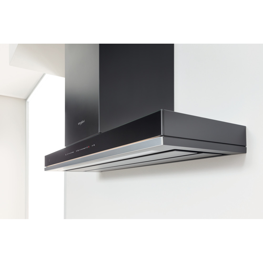 Whirlpool W Collection WHSS 90F L T C K Cooker Hood 90cm - Black