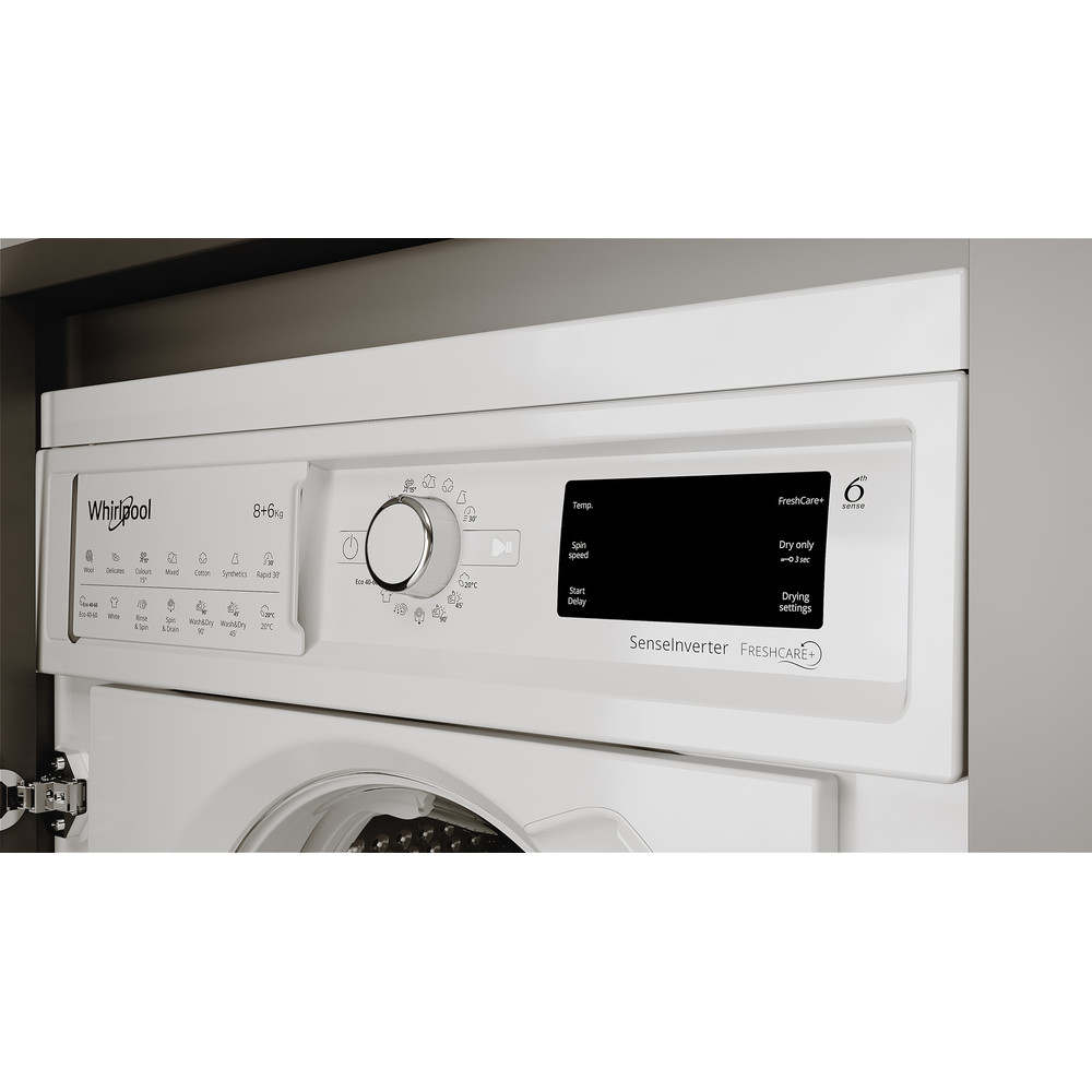 Whirlpool BI WDWG 861484 UK Built in Washer Dryer 8+6kg 1400rpm - White