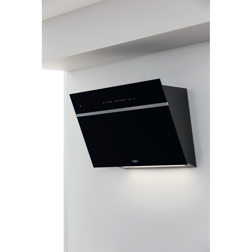 Whirlpool WHVS 90F LT C K Wall Mounted Cooker Hood 90cm - Black