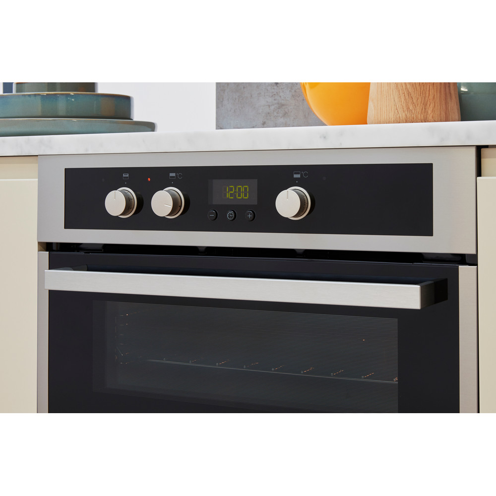 Whirlpool AKL 307 IX Built-Under Double Oven - Inox and Black