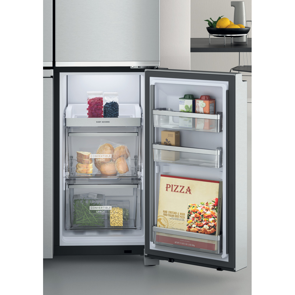 Whirlpool W Collection WQ9I MO1L UK Fridge Freezer - Stainless Steel
