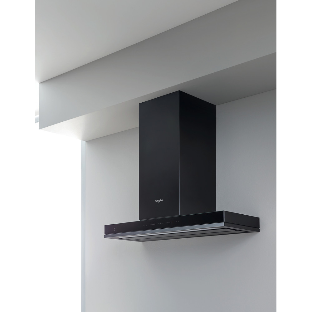 Whirlpool W Collection WHSS 90F L T C K Cooker Hood 90cm - Black