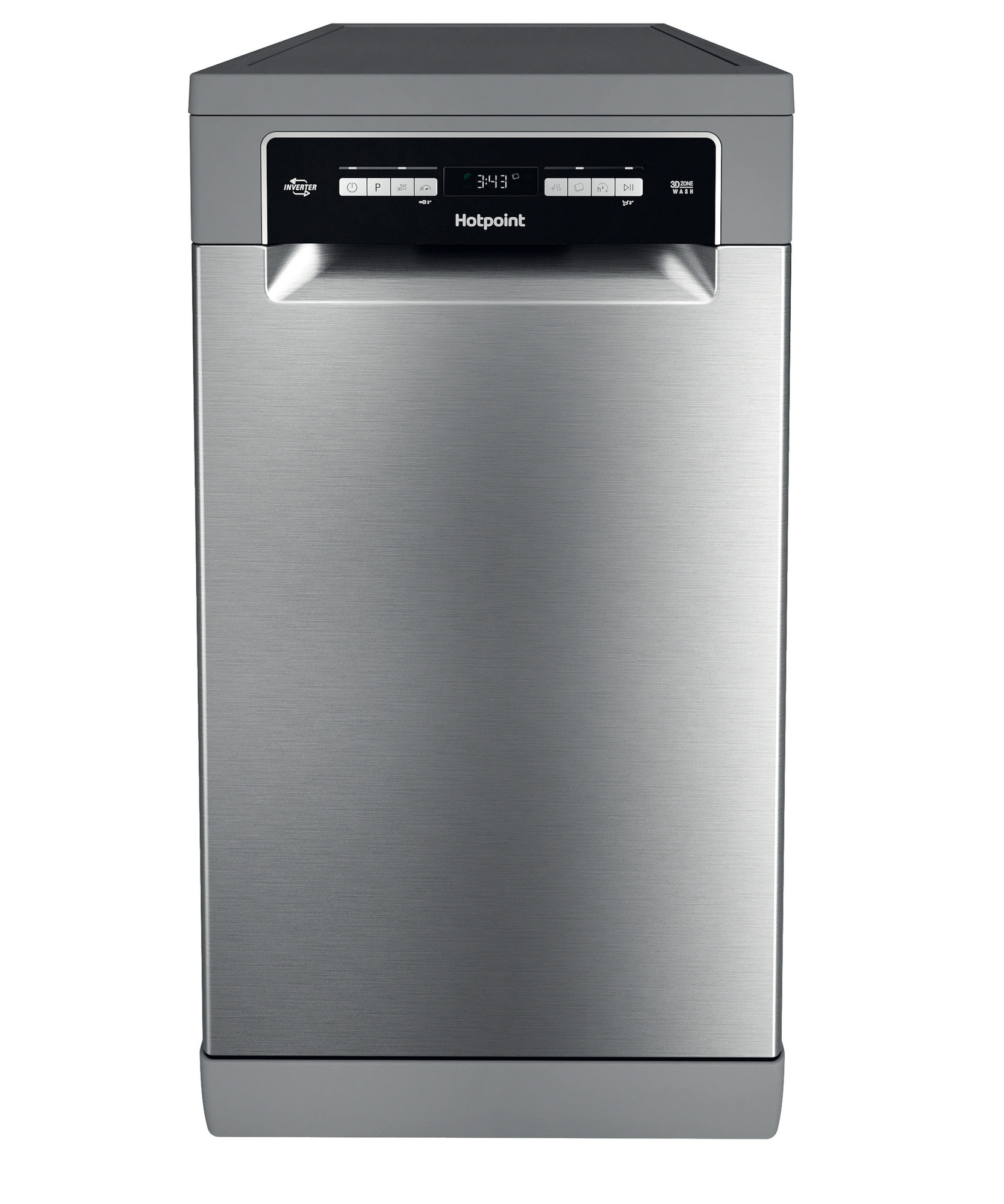 Picture of Hotpoint HSFO 3T223 W X UK N Slimline Dishwasher with 10 Place Settings - Stainless Steel Inox