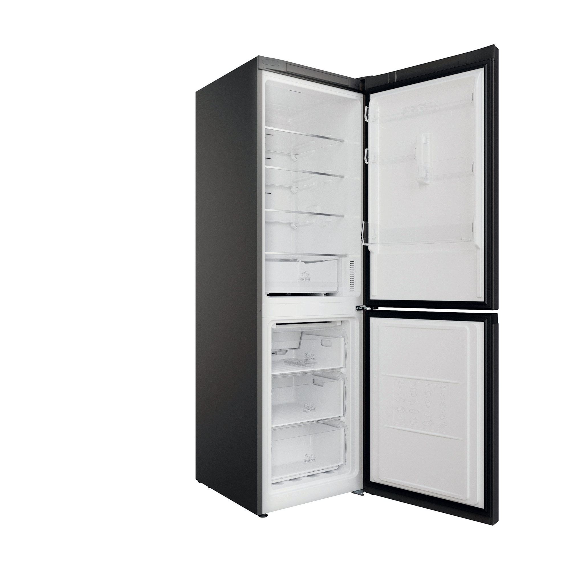 Picture of Hotpoint H5X82OSK Fridge Freezer in Silver Black