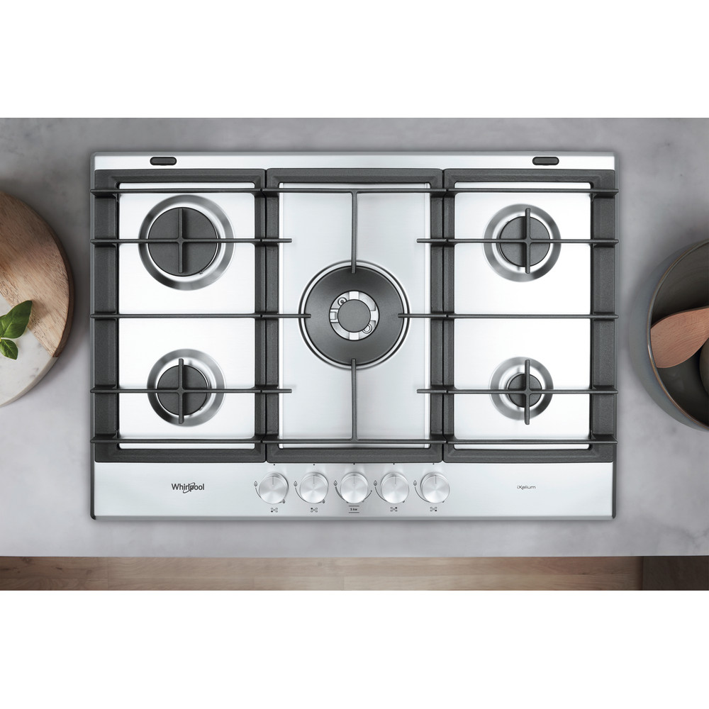 Whirlpool GMW 7552/IXL Gas Hob 5 Burners 75cm - Stainless Steel