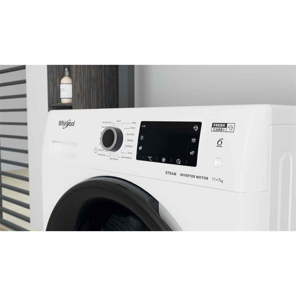 Whirlpool FWDD117168W UK N Washer Dryer 11+7kg 1600rpm - White