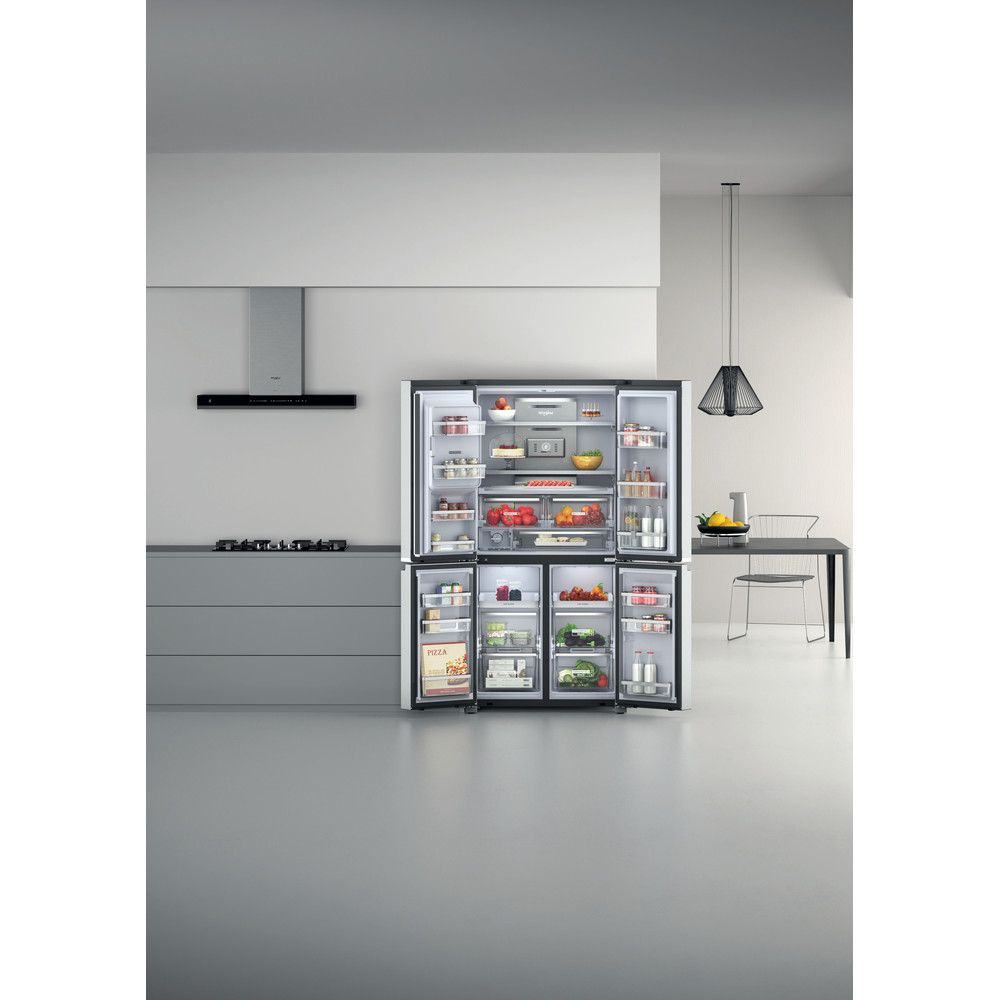 Whirlpool W Collection WQ9I MO1L UK Fridge Freezer - Stainless Steel