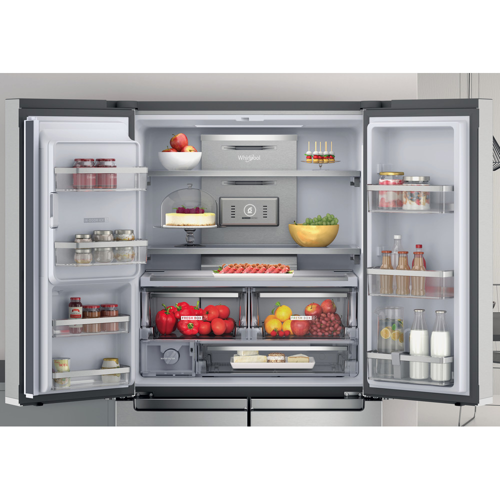 Whirlpool W Collection WQ9I MO1L UK Fridge Freezer - Stainless Steel