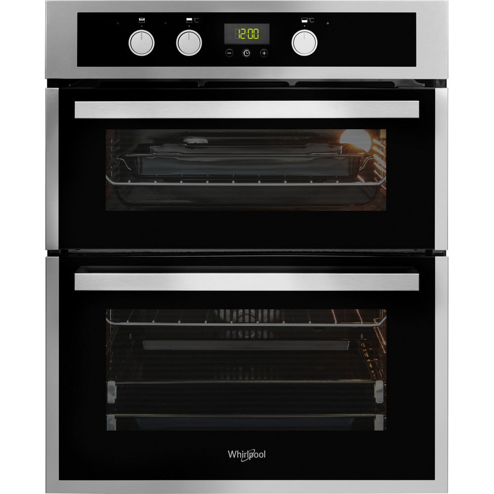 Whirlpool AKL 307 IX Built-Under Double Oven - Inox and Black