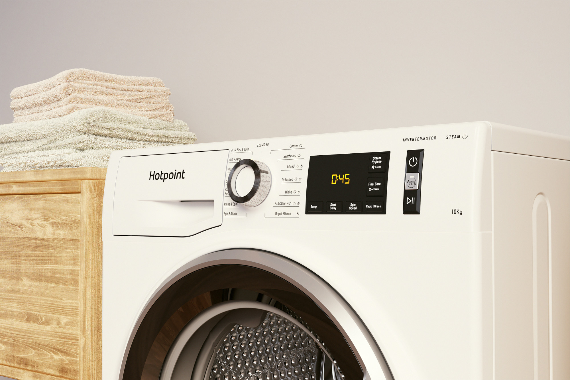 Picture of Hotpoint ActiveCare NM111046WCAUKN 10kg White Freestanding Washing Machine in White